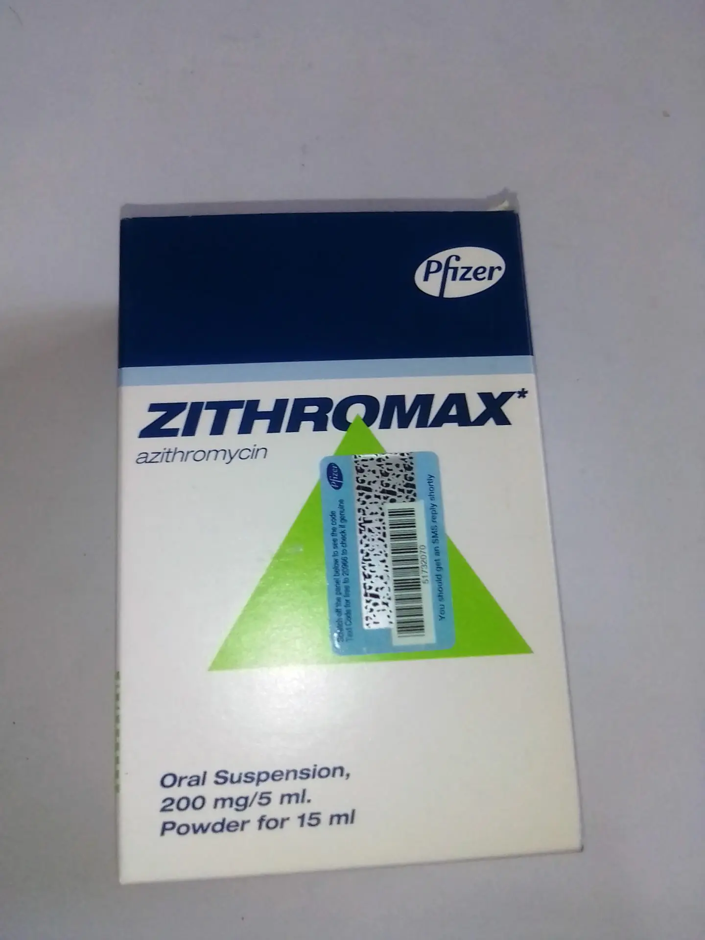 Zithromax 200mg/5ml Oral Suspension (azithromycin)