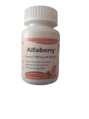 Alfaberry Vitamin C With Rosehips 1000mg X 100