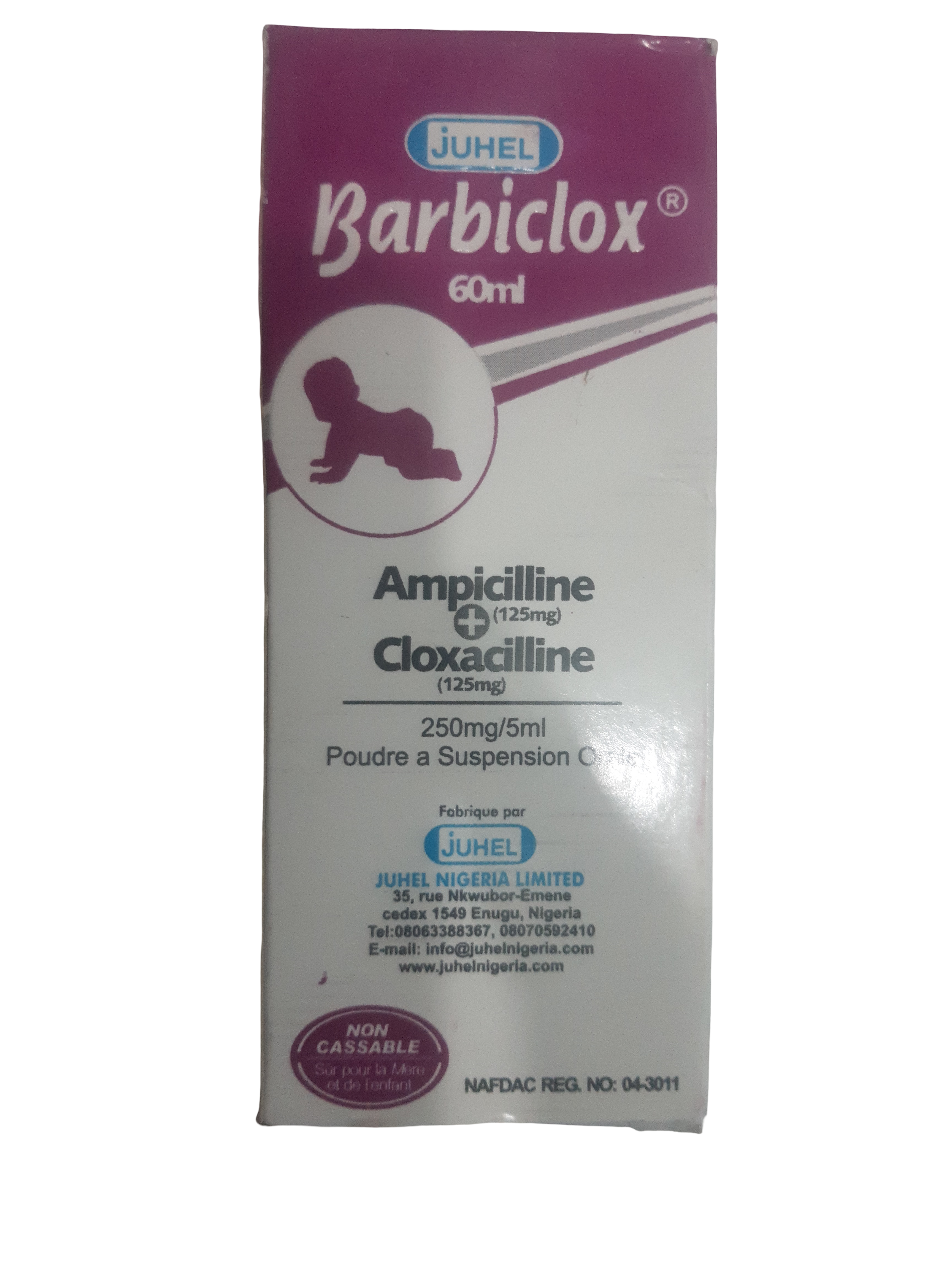 Barbiclox 250mg/5ml Suspension (ampicillin/cloxacillin)
