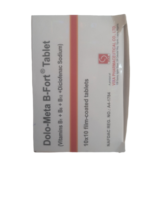 Dolo-meta B Tablet (vitamin B1+b6+b12+diclofenac)